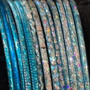 12 Sari Indian/Pakistani Bollywood Bangles Bracelets Metal Costume 2.5”-2.75”